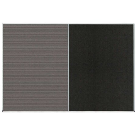 United Visual Products Enclosed Corkboard, 1 Door, 72"x48", 4" Fra, UV3405-BLACK-CORK UV3405-BLACK-CORK